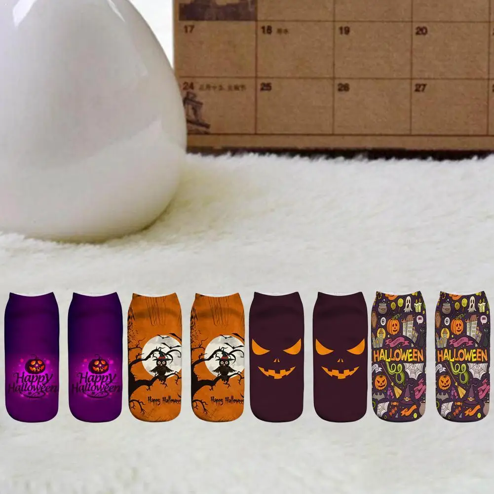 

Halloween Socks 2020 New Women Happy Printed Funny Sox Lover's lantern gift Pattern Witch Party Pumpkin Castle Cosplay Q4X6