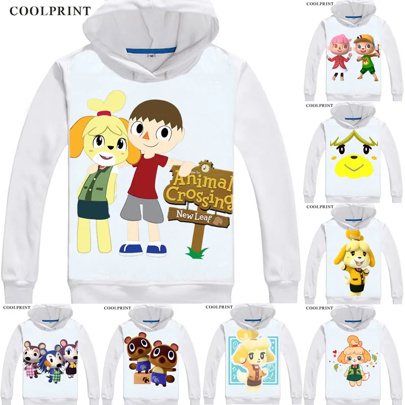 Animal Crossing Isabelle Villager Able Sisters Mabel Anime Cosplay Custom Pullover Sweatshirt Hoodie Classic Printed Fashion