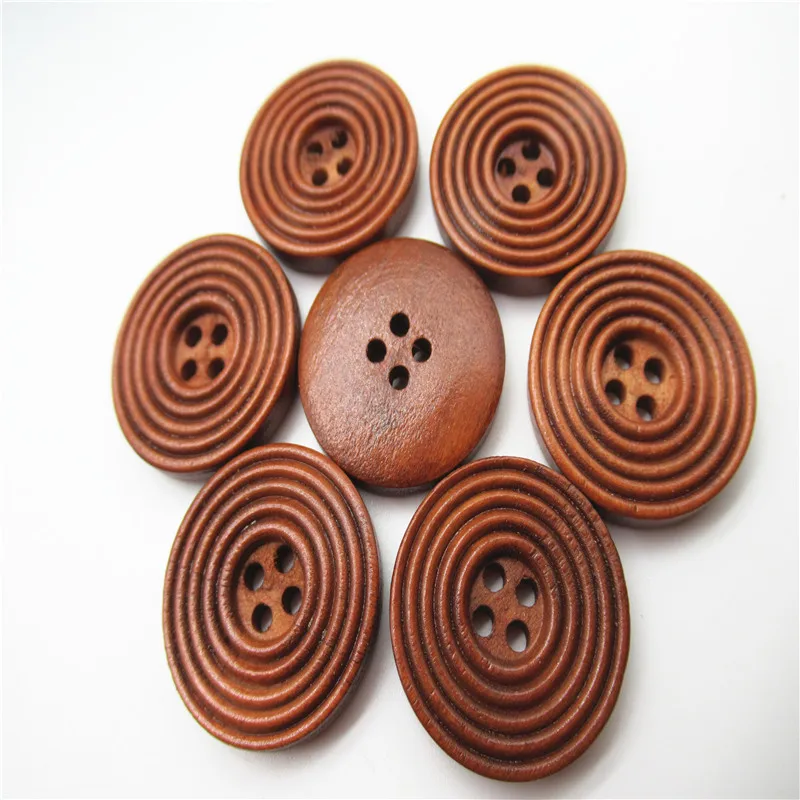 Деревянные пряжки ручной работы для шитья детей K44 10/20 шт 25/30 мм коричневый