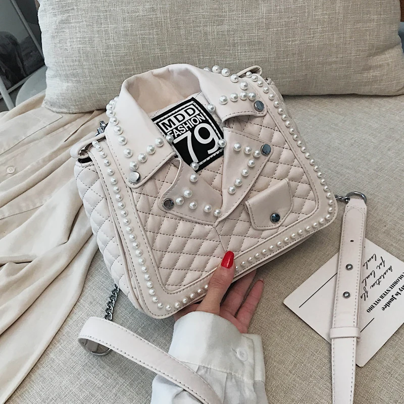 Новое поступление женская сумка через плечо из искусственной кожи с жемчужной