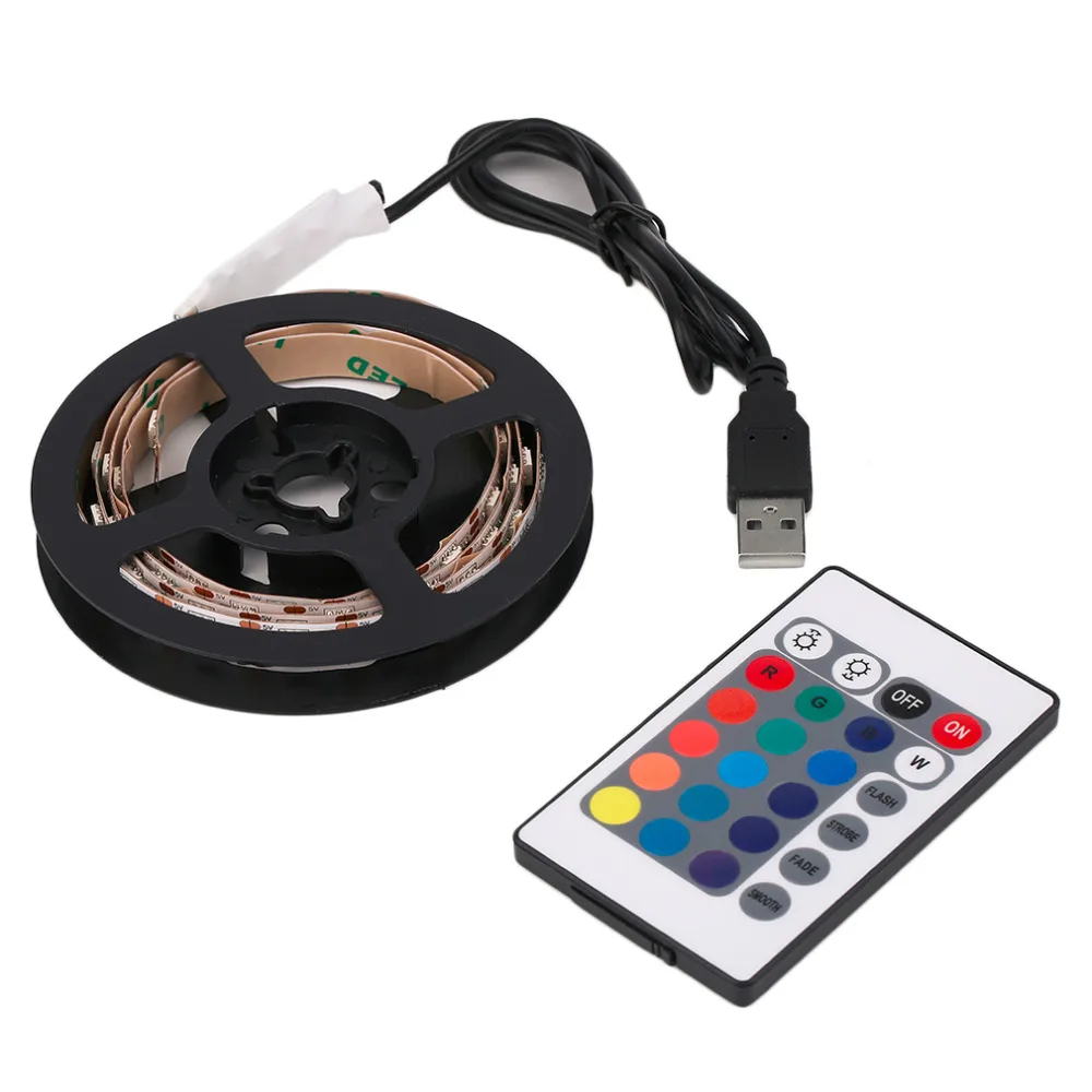Не-водонепроницаемый 5V 5050 RGB пульт дистанционного управления с USB светодиодный свет шнура гибкий сад супер яркий Сказочный декоративный светильник