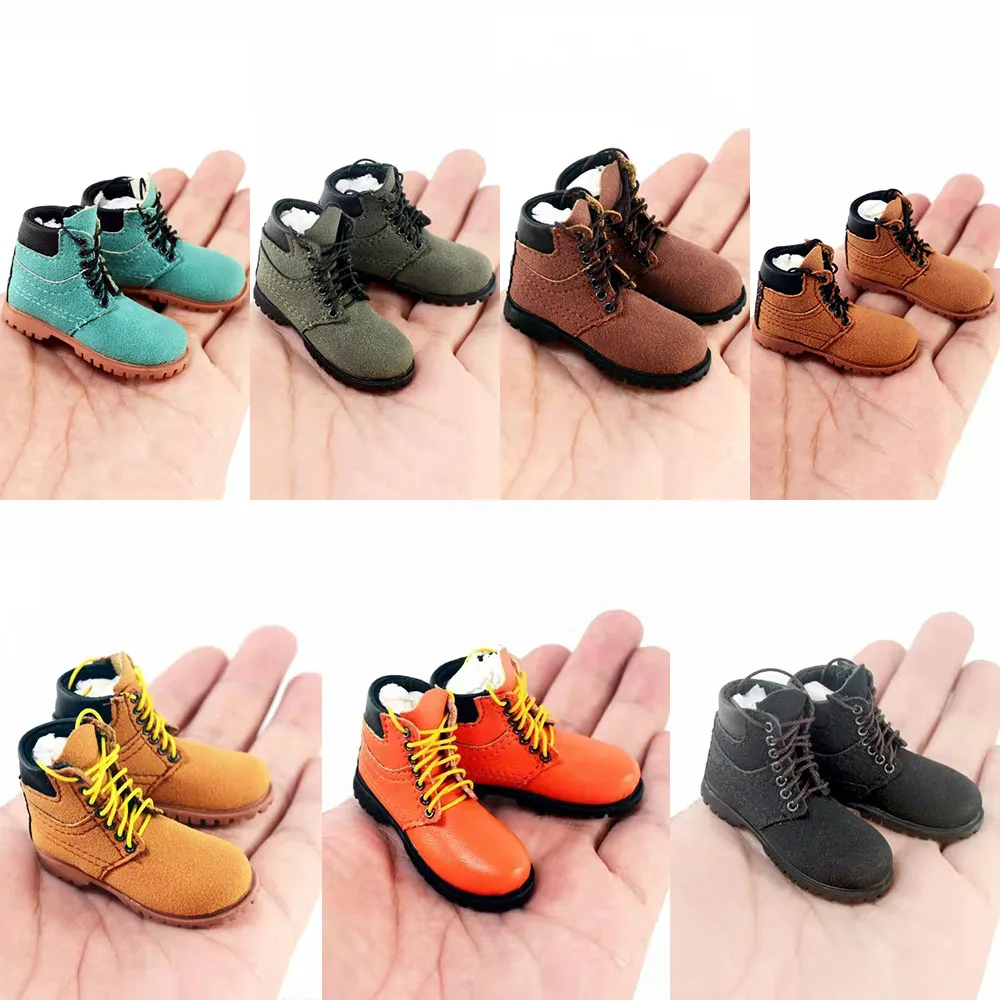 

1/6 Scale Male Sand Hollow Boots Blue British Style Men Retro Casual Martin Boots Model Toys for 12 inch Soldier Action Figures