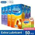 Презервативы Durex мужские ультратонкие, натуральный латекс, контрацепция с дополнительной смазкой, продукты для секса