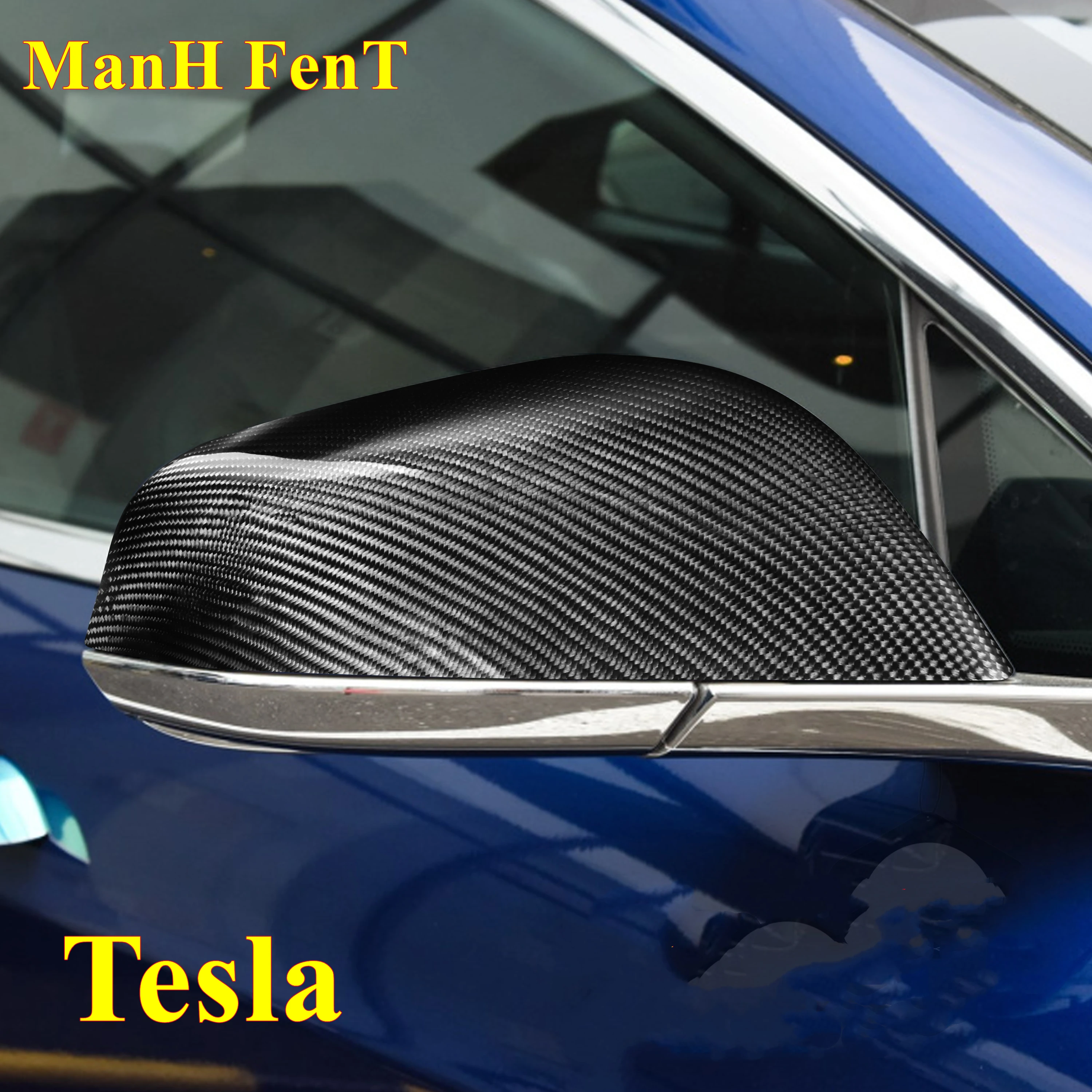 

For Tesla Model 3 Model X Model S Car Carbon Fiber Rear View Mirror Cover Trim Side Wing Mirror Cap