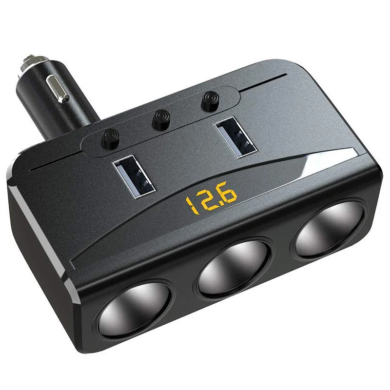 Сплиттер для прикуривателя 3 в 1 120 Вт гнезда адаптер питания 12 В/24 В Dual USB
