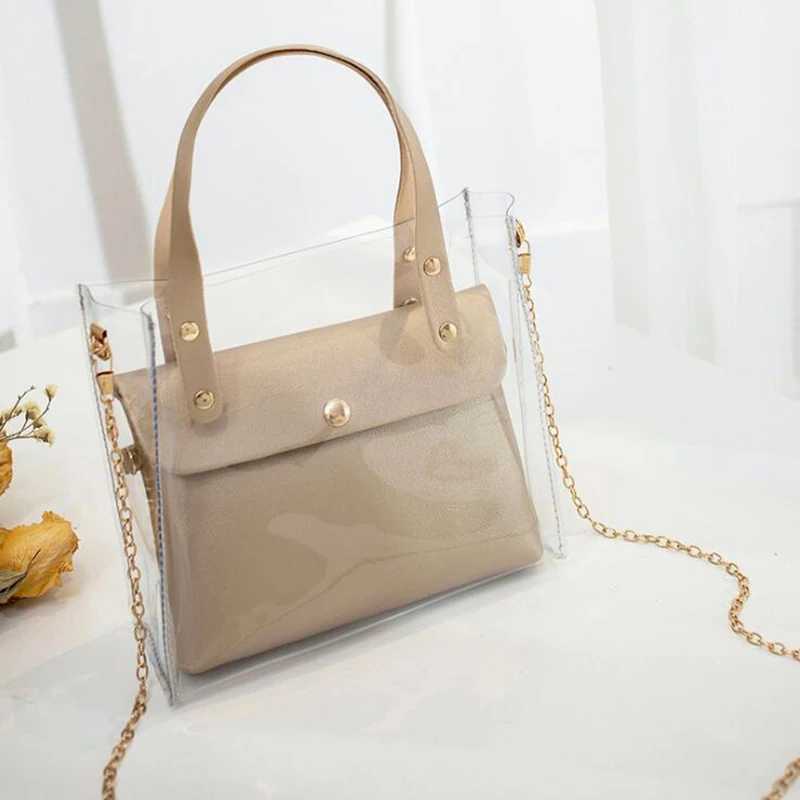 

Female Small Leather Handbags 2020 Transperent HandBags Mini Shoulder Bag Crossbody Messenger Phone Pouch