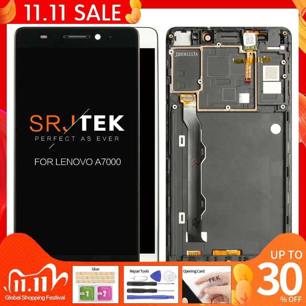 5 ''Оригинальный ЖК дисплей для LENOVO A7000 сенсорный экран с рамкой дигитайзер Lenovo