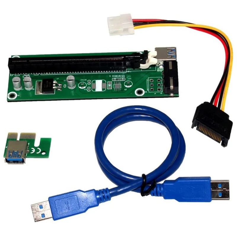 PCI Express 1X To16X платы адаптера SATA USB 3 0 15Pin-4Pin кабель | Компьютеры и офис