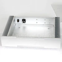 1pcs silver size 43030890mm full aluminum amplifier chassisclass a amplifier enclosuretube amp caseamp enclosurebox ap82