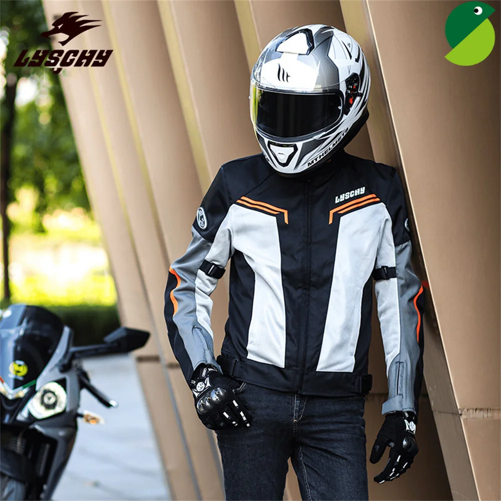 

LYSCHY Motorcycle Biker Jacket Summer Rider Reflective Clothing Riding LY803 Breathable Clothes Moto CE Protective Gear