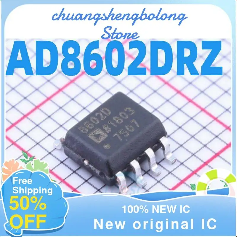 10-200PCS AD8602DRZ AD8602DR 8602D SOP-8 New original IC Operational amplifier chip