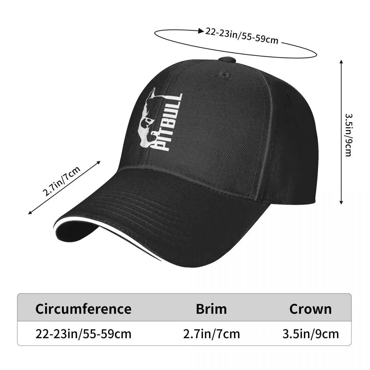 

Unisex Cotton Cap For Women Men Cool Pitbull Fashion Baseball Cap Adjustable Outdoor Streetwear Hat