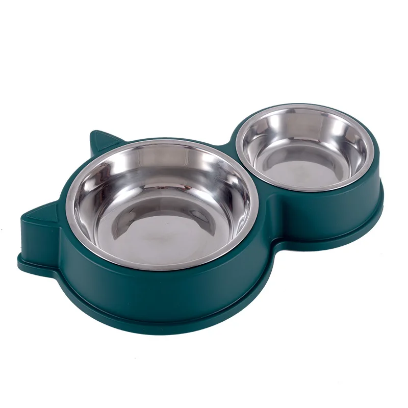 

Double Pet Bowls Dog Food Water Feeder Stainless Steel Pet Drinking Dish Feeder Cat Puppy Feeding Supplies Small Dog Accessories