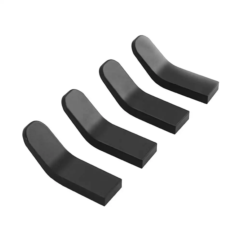 

4 Pieces Wall Hanging Hook Toilet Bathroom Towel Hook Free Punching Hook Black