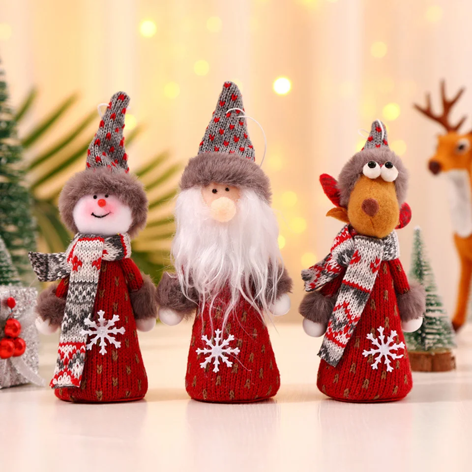 

Рождественские кукольные подвески, Рождественский Санта/Снеговик/олень для рождественской елки, подвески, детский подарок, товары для дома