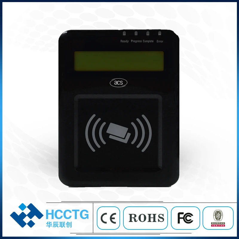 Внешний USB NFC RFID считыватель кредитных карт с ЖК-дисплеем ACR1222L | Безопасность и
