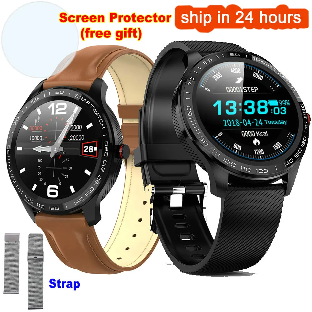 Смарт часы L9 мужские круглые с функцией измерения ЭКГ|Смарт-часы| |