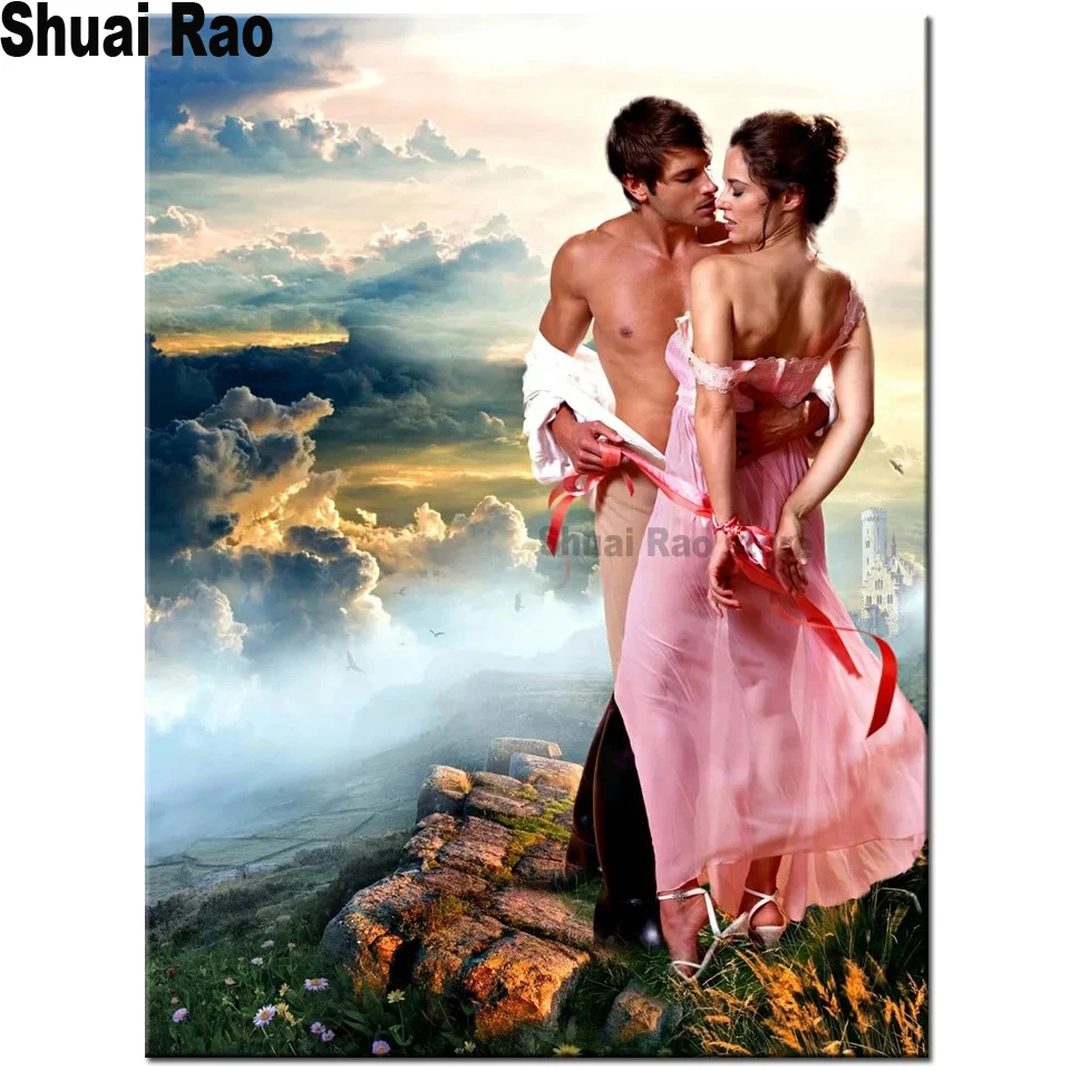 

Алмазная живопись, вышивка крестиком, картина с изображением людей, 5d, квадратная круглая Алмазная мозаика, портрет, Паттен