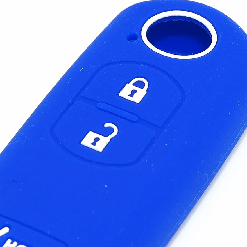 Мягкий моющийся силиконовый чехол для автомобильного ключа с 3 кнопками Mazda 2 5 6 CX5