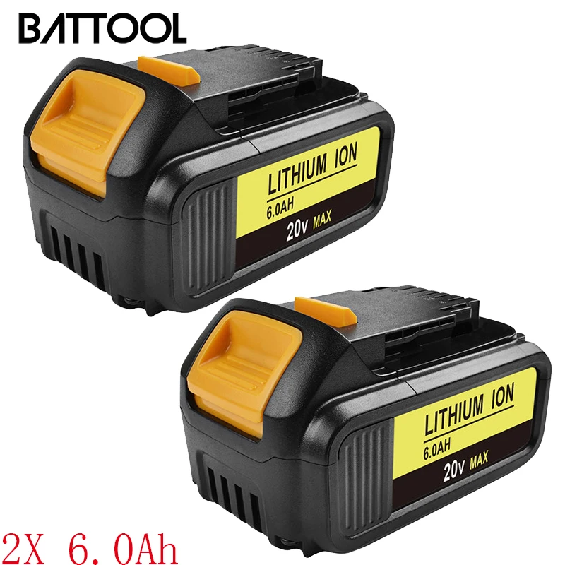 1X batcool 6000mAh 18V li-ion DCB180 аккумуляторная батарея для DEWALT DCB181 DCB181-XJ DCB200 DCB201 DCB201-2 DCB204 DCB20 |