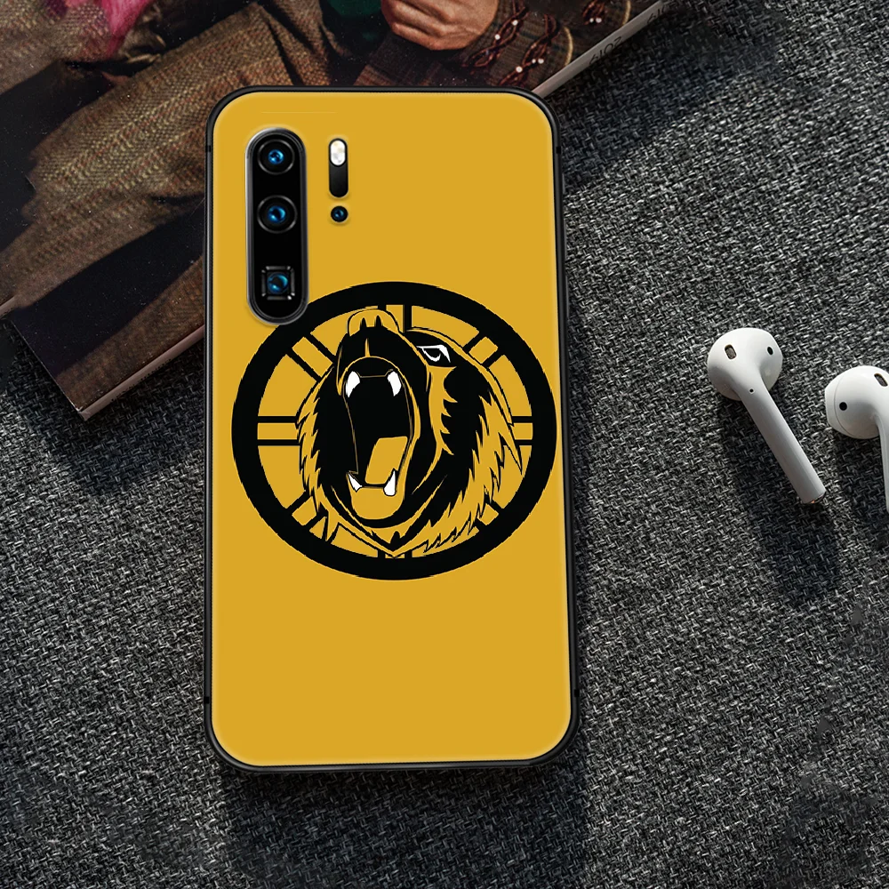 

Boston Bear Hockey team Phone Case Cover Hull For Huawei P8 P9 P10 P20 P30 P40 Lite Pro Plus smart Z 2019 black hoesjes fashion