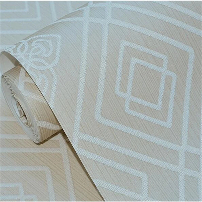 

WELLYU New Chinese wallpaper simple European non-woven diamond lattice wallpaper relief bedroom living room sofa TV wallpaper
