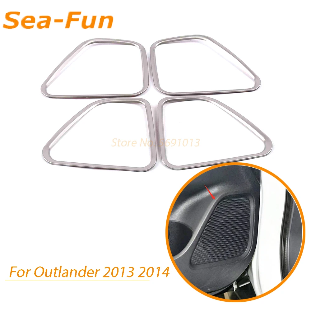 

For Mitsubishi Outlander 2013 2014 Audio Horn Hood Speaker Trim Cover Decorative Ring Stainless Steel Modified Accessories