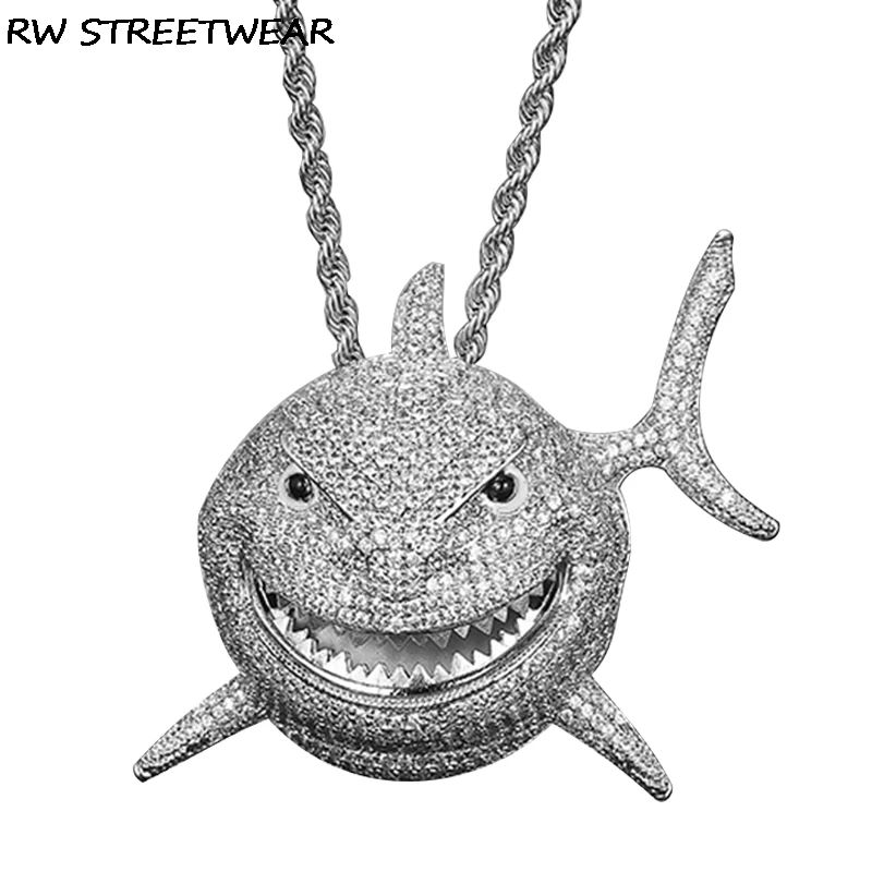 6IX9INE цепочка ожерелье губа Акула золото серебро ювелирные изделия подарок