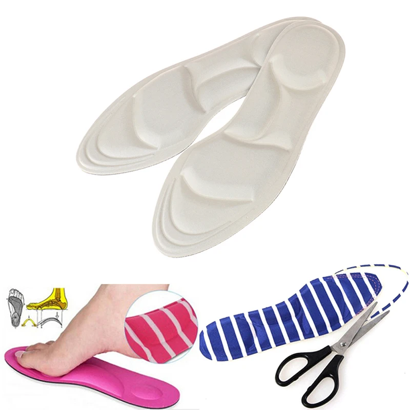 1 пара 4D губка мягкая стелька спортивная обувь на высоком каблуке рельефная