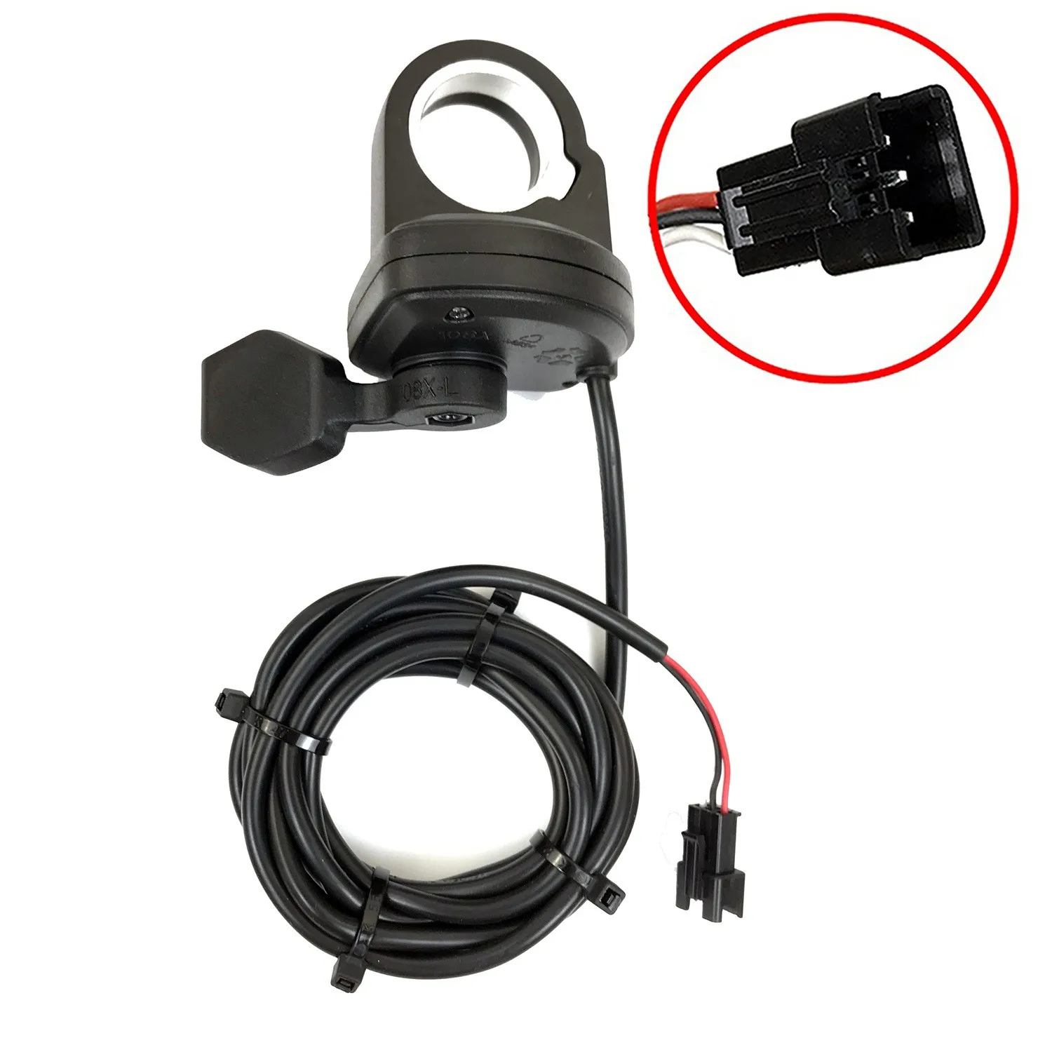 

108x Left Right Thumb Throttle Electric Bike Ebike 3-Pin SM Connector Adjusting Trigger Finger Throttle 165cm Cycling Parts