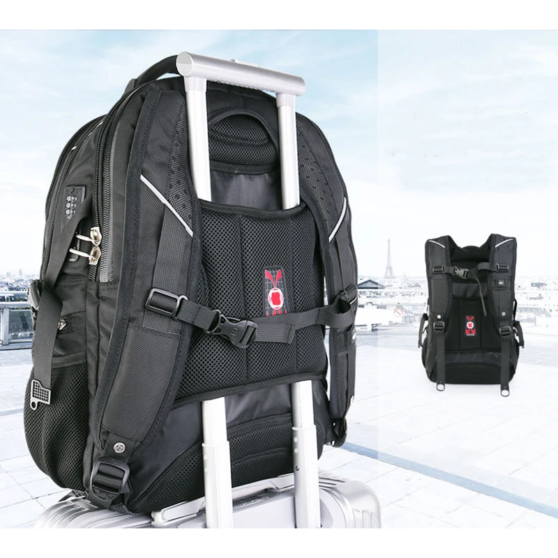 Рюкзак для ноутбука 17 дюймов с USB портом зарядки и защитой от кражи|multifunction