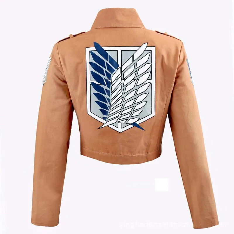 Attack On Titan Cosplay Shingeki No Kyojin Jacket Japanese Anime Brown Coat Women Man Adults | Тематическая одежда и
