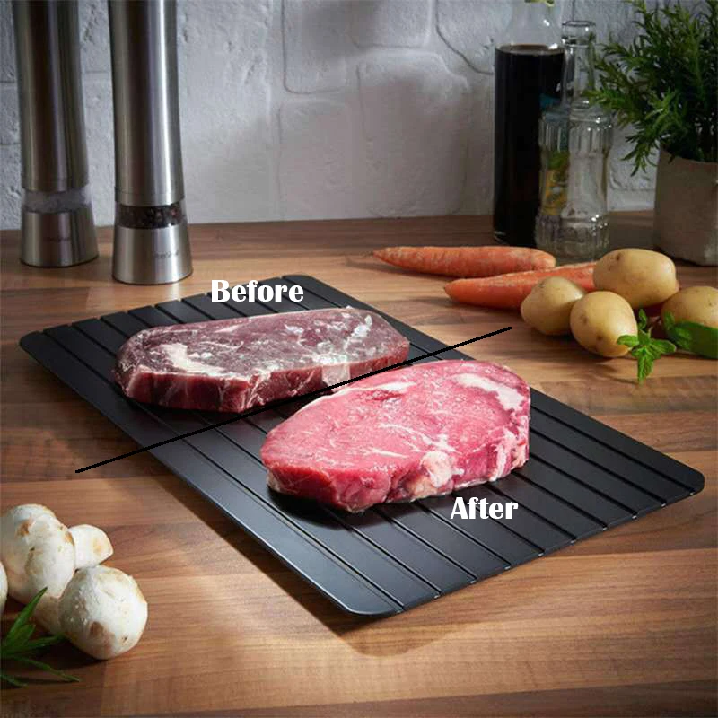 

Fast Defrost Tray Fast Thaw Frozen Food Meat Fruit Quick Defrosting Plate Board Defrost Tray Thaw Master Kitchen Tools