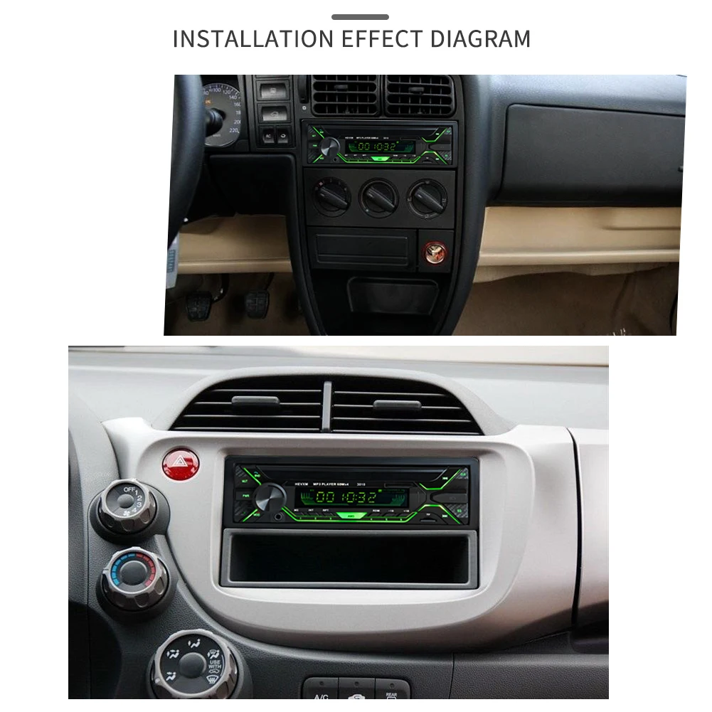 Автомагнитола, Автомобильный MP3-плеер, Bluetooth, Автомобильный mp3 музыкальный радио, 7 цветов на выбор, MP3 автомобиль