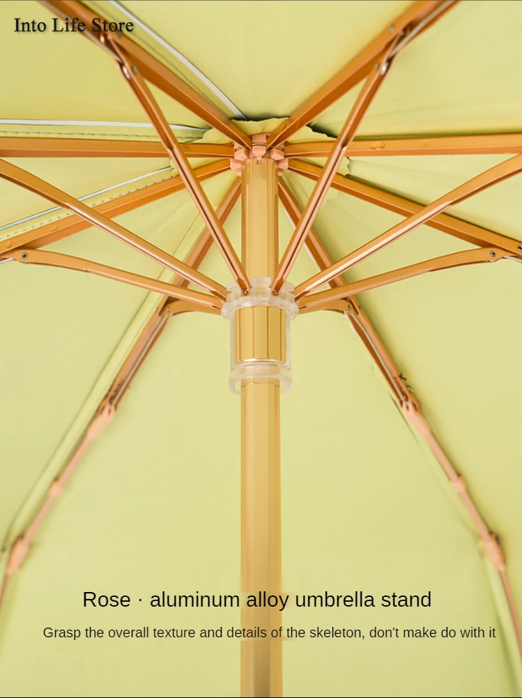 

Titanium Silver Sun Umbrella Beach UV Folding Sun Umbrella Rain Women Luxury Parasols Designer Umbrellas Windproof Gift Ideas