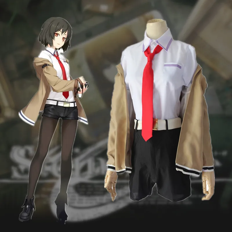 Японский аниме Steins Ворота 0 Makise Kurisu Косплей Костюм|Костюмы аниме| |