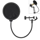 100 мм двойной Слои Студийный микрофон поп-фильтр гибкий ветер Экран маска Mic Поп щит для говоря Запись аксессуары