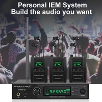 phenyx pro uhf stereo wireless in ear audio monitor system selectable frequency 900mhz band rack mountable for stage return