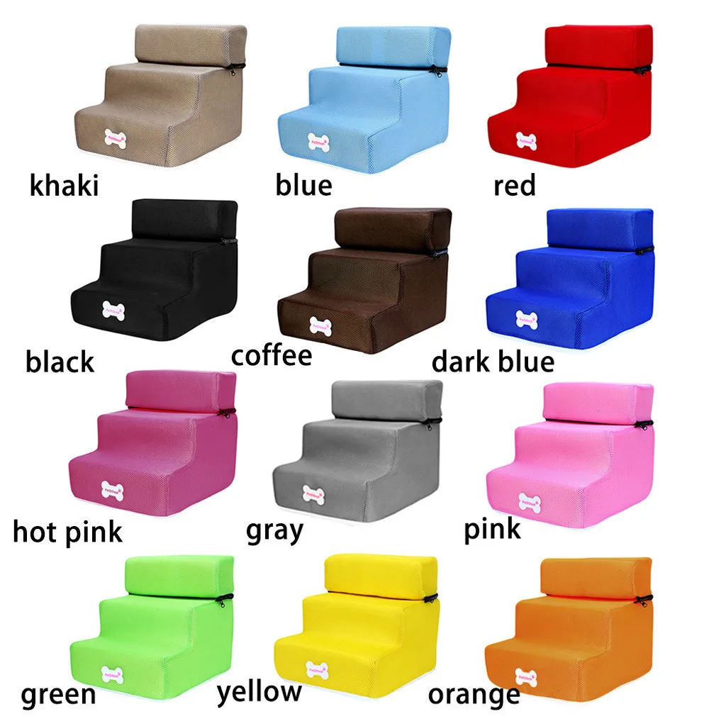 Складная сетчатая кровать для домашних животных дышащая Съемная лестница 3