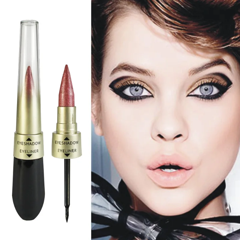 Двухконцевые водостойкие жидкие тени для век подводка глаз комбинация легко