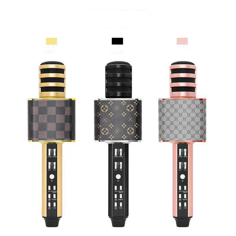 Беспроводной Bluetooth микрофон для караоке 4 в 1 портативный ручной динамик плеера