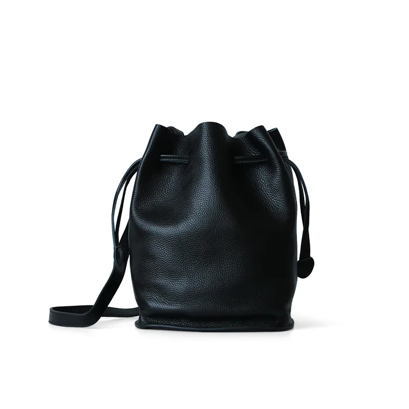 Женские посылка 2019 из воловьей кожи женские натуральная кожаная сумка ведро один