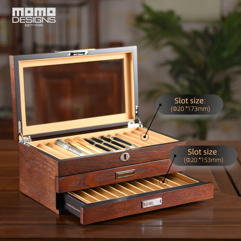 Деревянная коробка для хранения ручек 12-60 коллекция пенал упаковка дисплей