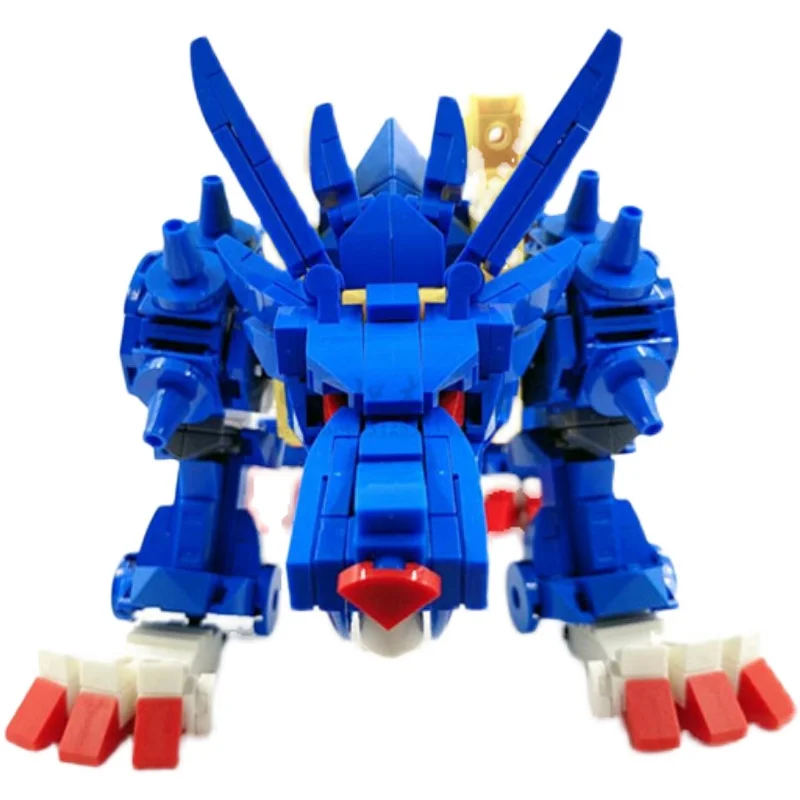 

MOC Original Design Blue MetalGarurumon Advanced Edition Small Particle Building Blocks Mech Toys for Children Gifts