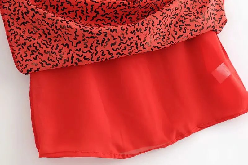 Женское винтажное платье Bazaleas черное облегающее красного цвета с волнистым