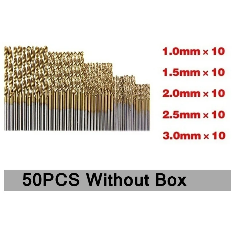 Титановое покрытие высокоскоростные стальные спиральные сверла набор микро