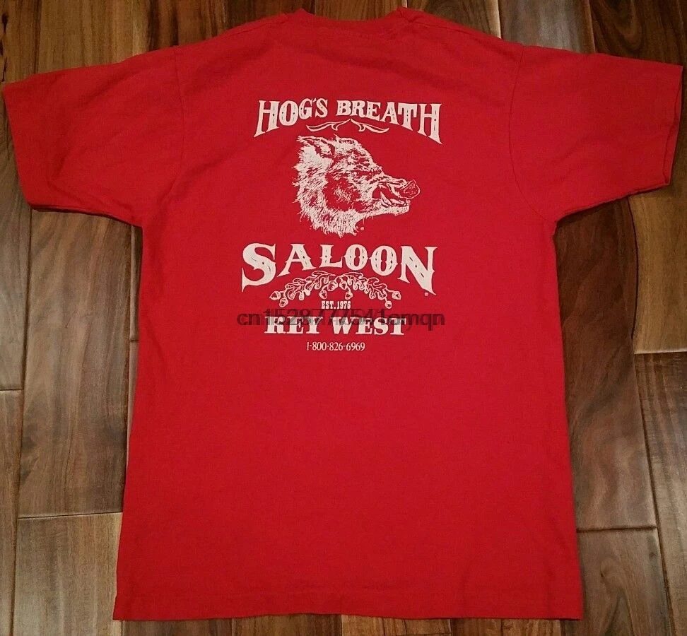 Мужская Винтажная футболка большая красная с изображением свиного дыхания ключа