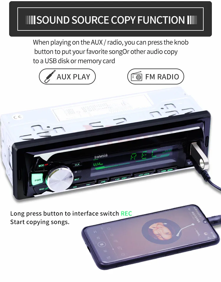 2019 один Din автомагнитола стерео MP5 FM Bluetooth FM/USB/subwoof/пульт дистанционного