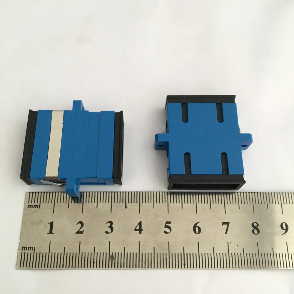 50 шт./лот SC адаптер дуплексный одномодовый волоконно оптический соединитель SC/UPC