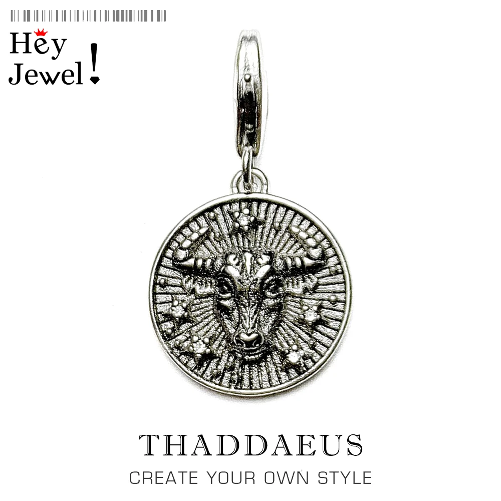 

Zodiac Sign Taurus Charm,Europe Style Club Good Jewelry For Women Men,2019 Summer Star Gift In 925 Sterling Silver Fit Bracelet
